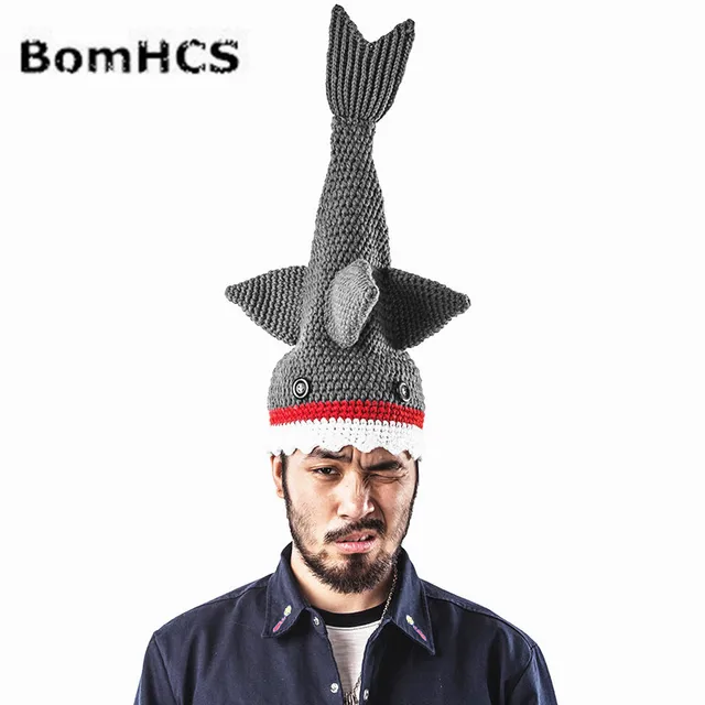 BomHCS Novelty Beanie Handmade Knitted Hat Men's Winter Warm Cap