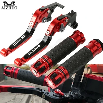 

Motorcycle Brake Clutch Lever Extendable+Hand Grips Handlebar For SUZUKI DL1000/V-STROM 2002-2016 DL 1000 2015 2014 2013 2012 11