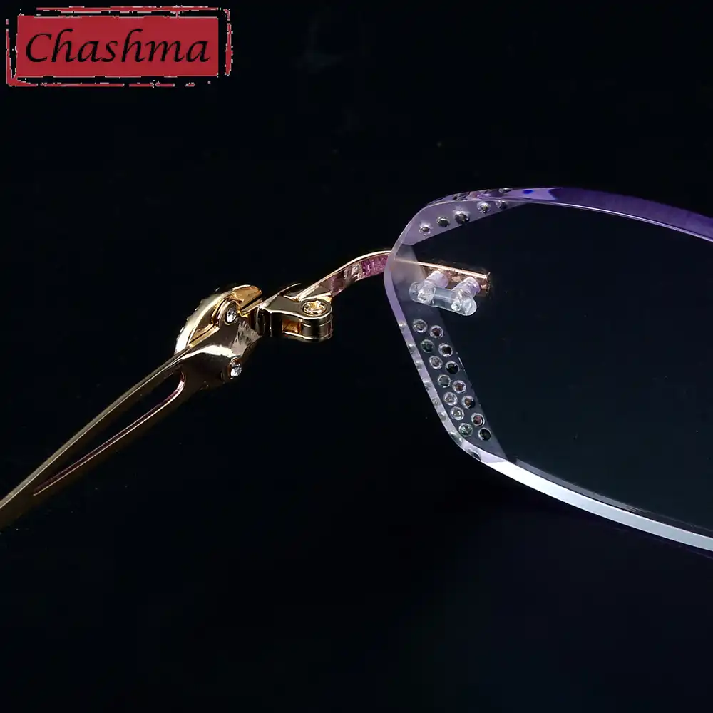 Chashma дизайнерская модная женская оправа для очков без оправы с бриллиантами