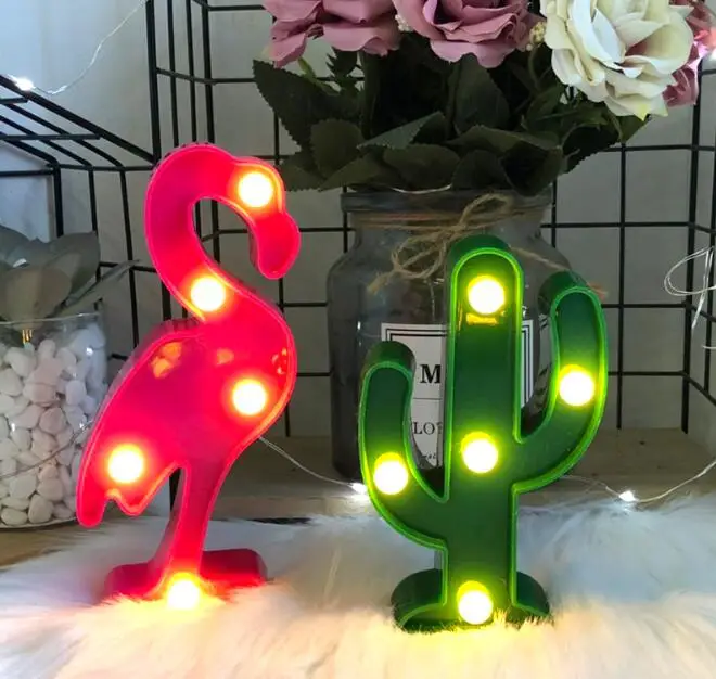 3D cactus LED table lamp in a romantic style green lamp holiday lighting night lights for