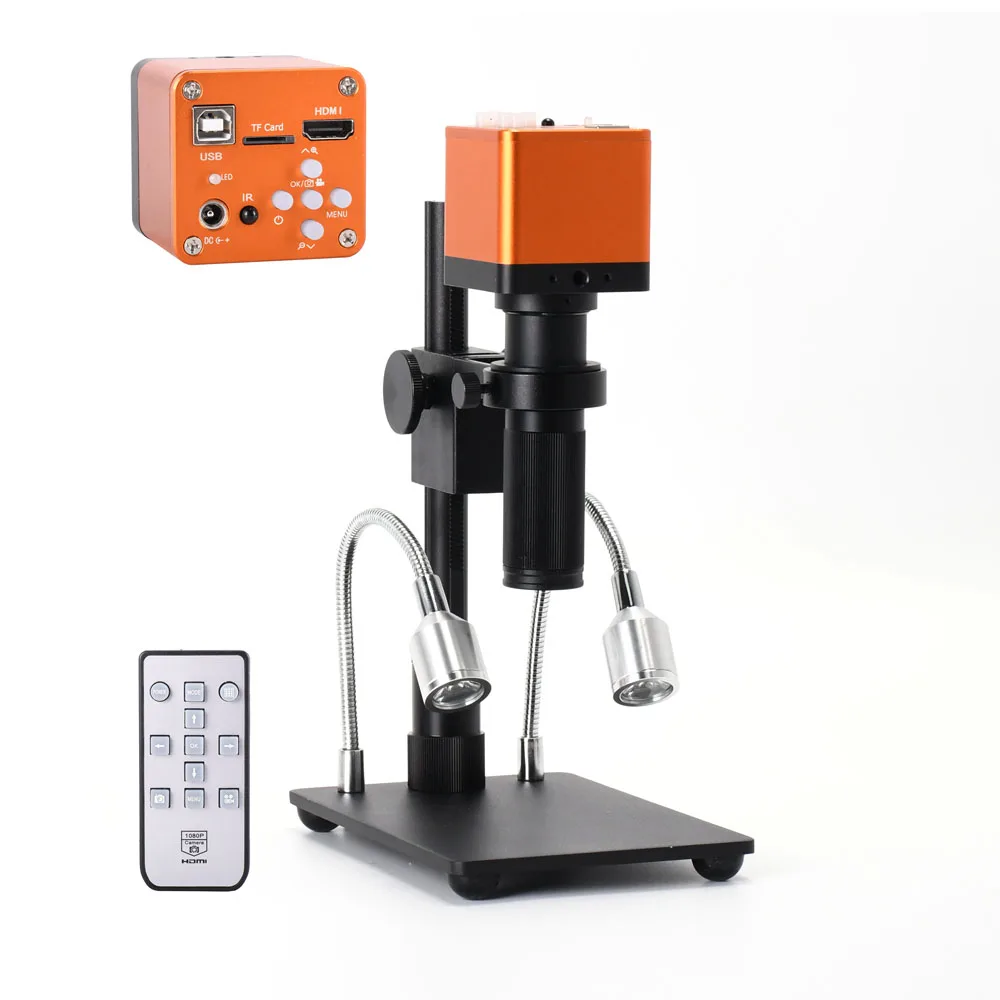 

34MP Digital Maganifier Camera HDMI 1080P USB Industry Inspection Monocular Soldering Microscope Camera TF Card Video Recorder