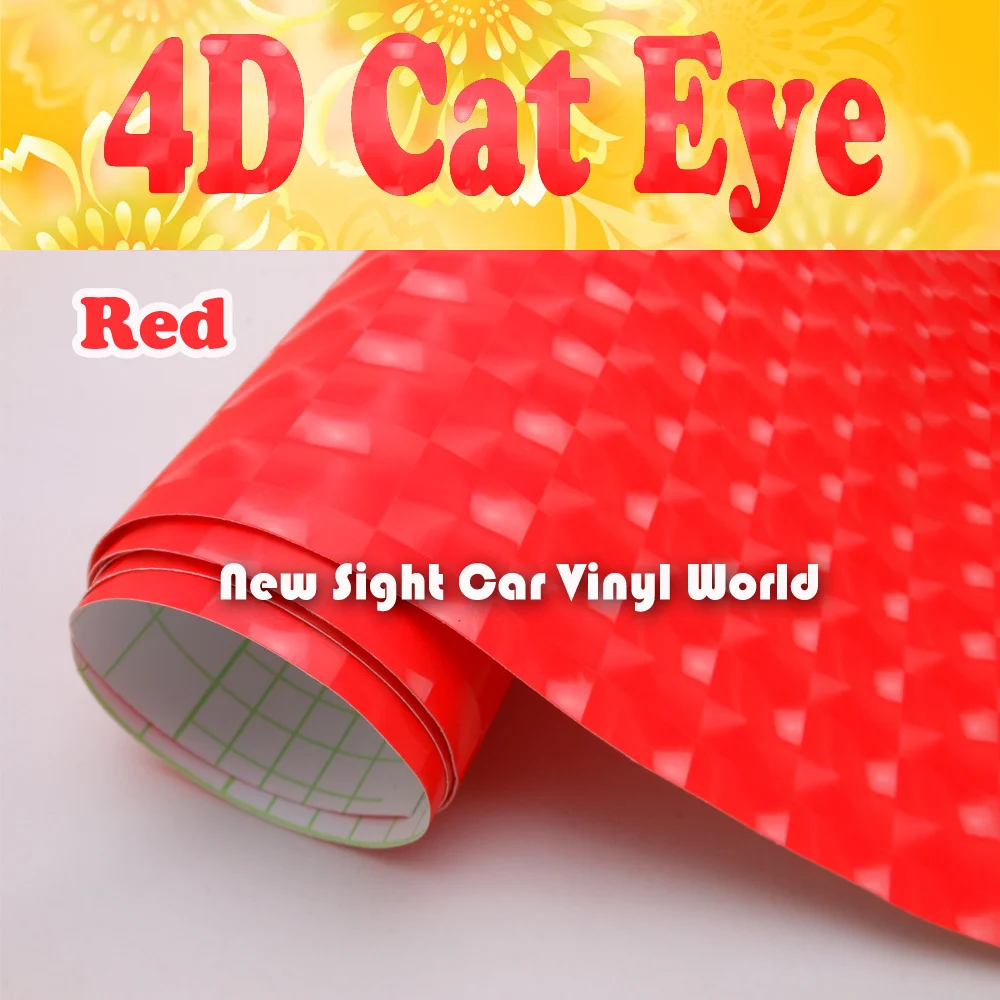 High Quality Red 4D font b Cat b font font b Eye b font Vinyl Film