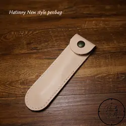 Hatimry брендовая натуральная кожа penbag новый стиль для ручной работы школьные принадлежности мешок ручки 5 цвет старинные зеленый Бесплатная