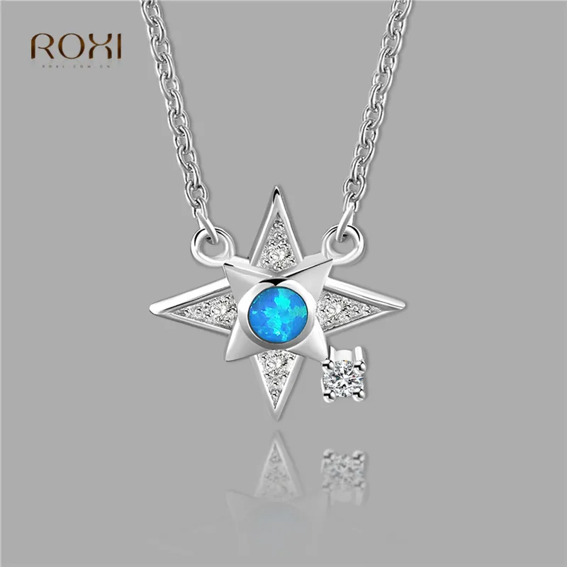 

ROXI Fashion Star Choker Necklace Women Austrian Crystal Rhinestones Necklaces & Pendants Lucky Star 925 Sterling Silver Jewelry