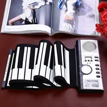 2016 Hot Sale Portable Flexible 61 Keys Silicone MIDI Digital Soft Keyboard Piano Flexible Electronic Roll Up Piano