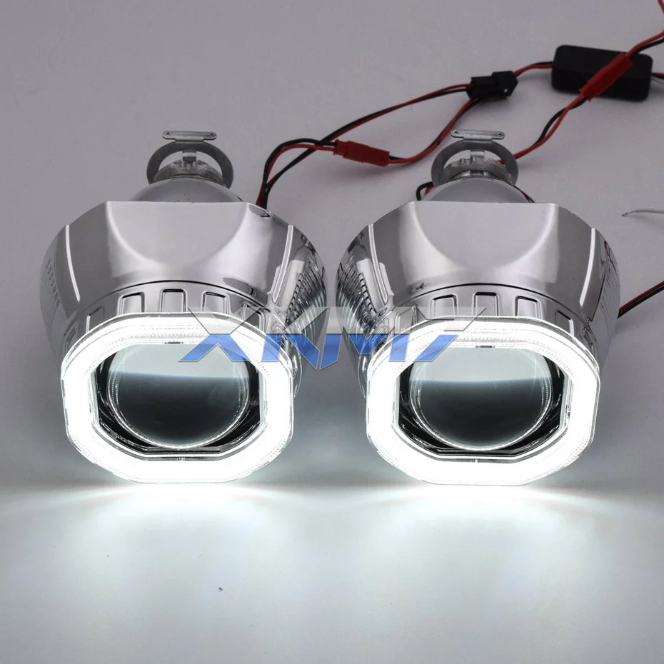 Биксеноновые линзы XKM7 проектор с ангельскими глазками 2 5 дюйма H1 HID светодиодный