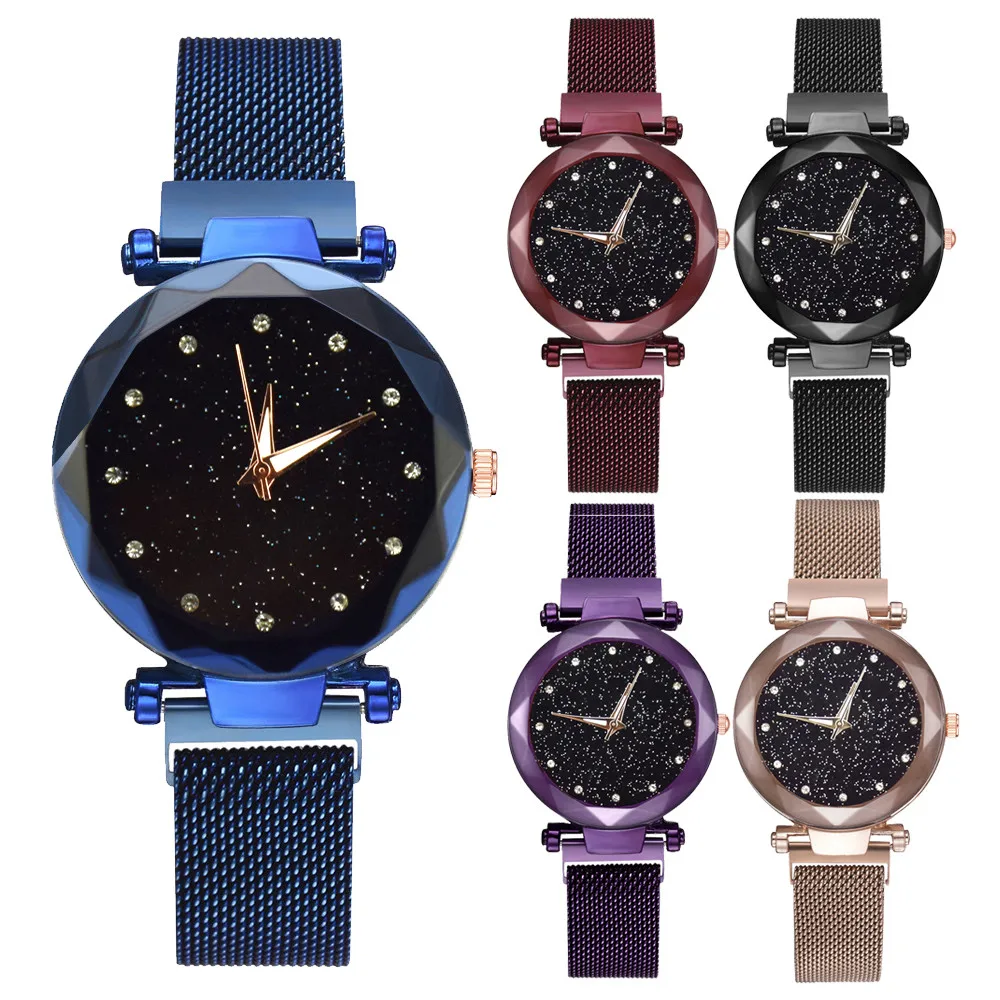 

Luxury watches women Ladies Magnetic Starry Sky Clock Fashion Diamond Female Quartz Watches watch woman relogio feminino