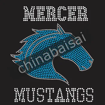 

This is blue Mustangs Rhinestone Transfer Motif Designs