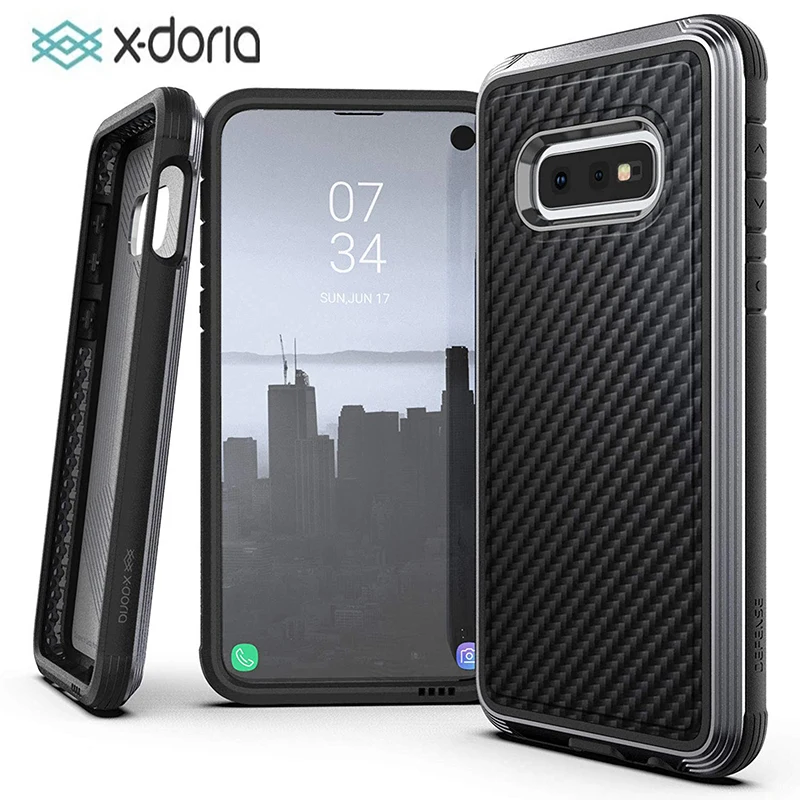 

X-Doria Defense Lux Phone Case For Samsung Galaxy S10e Military Grade Drop Tested Case Coque For Galaxy S10e Aluminum Cover