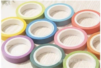 

500packs ,10pcs/pack Macarons Masking Washi Tape Set DIY Craft Decor Scrapbooking Tape for Diary Album Stationery School