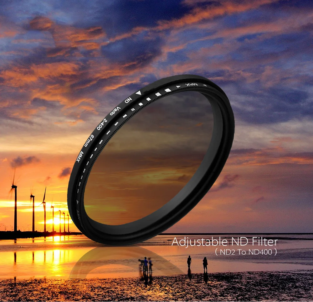 Adjustable ND 2 400 Lens filter Camera Filters Variable Neutral Density