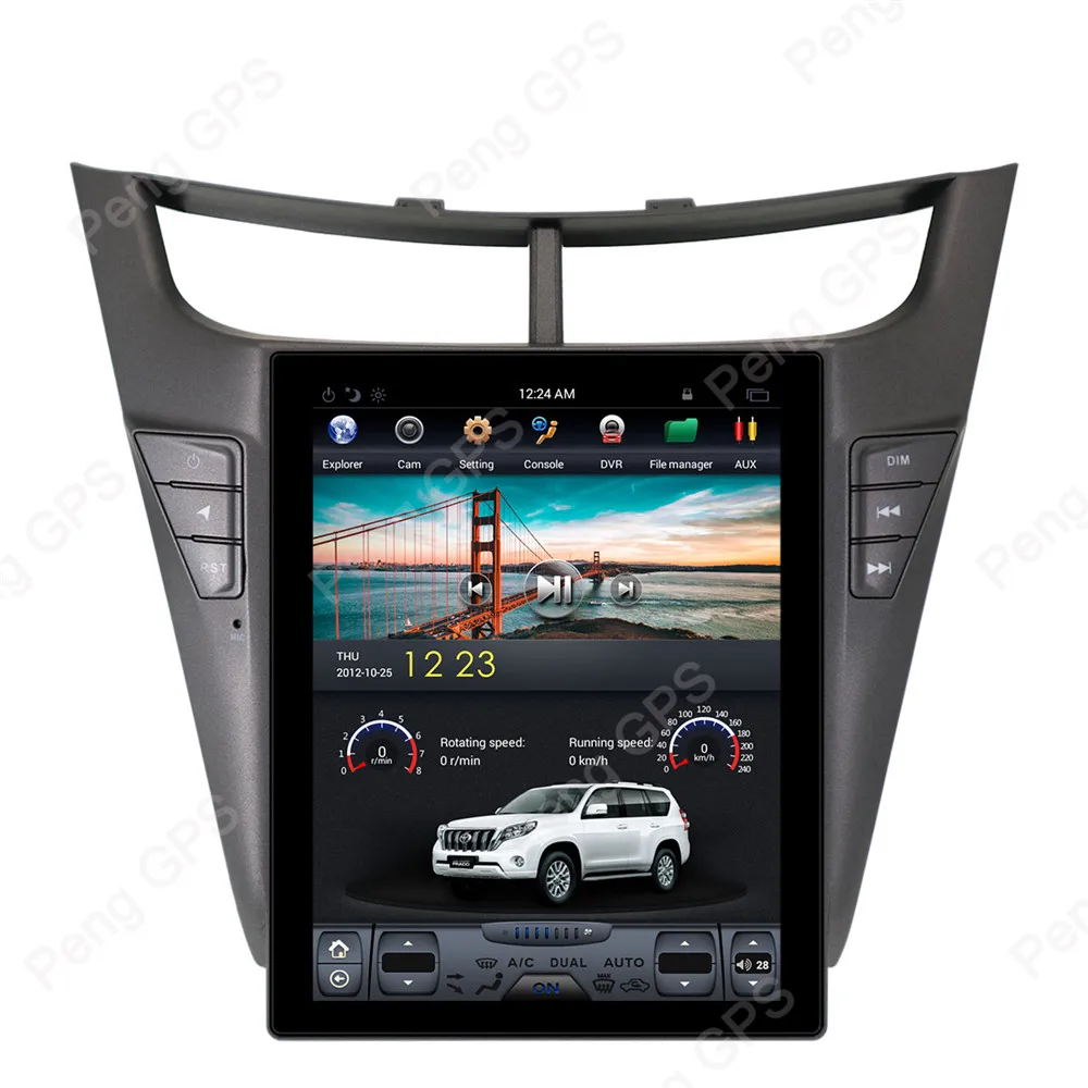 Cheap Tesla Style 10.2" Android 7.1 Car GPS Navigation DVD Player for Chevrolet Sail 2015 2016 2017 2018 2019 IPS SCreen 2 Din 1080P 1