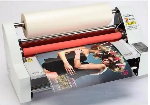 

13" V350 Laminator Four Rollers Hot Roll Laminating Machine electronic temperature control single,heating mode