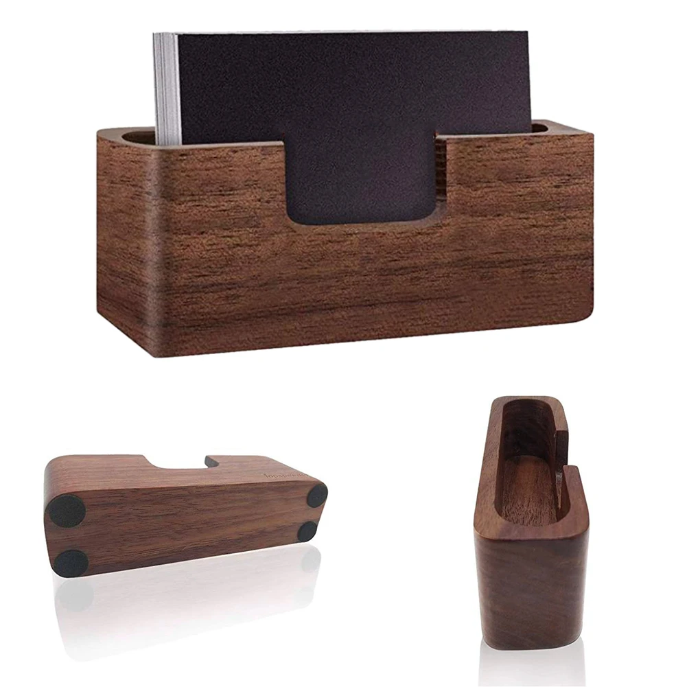 

Business Storage Filing Box Desk Tables Organizer Office Case Professional Wood Single Compartment Practical Card Display Holder