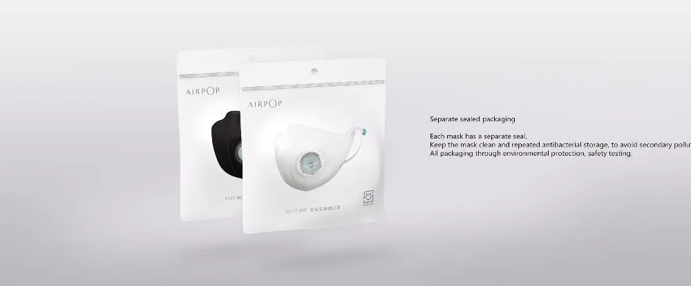 1 шт., Xiaomi Mijia Airpop светильник, 360 градусов, Воздушная одежда, PM2.5, анти-Дымчатая маска, регулируемая, для ушей, подвесная, удобная маска для лица, для мужчин и женщин