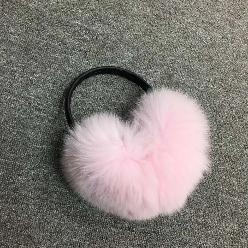 natural fox fur winter earmuffs  (21)
