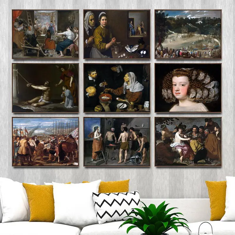 

Home Decoration Art Wall Pictures Fro Living Room Poster Print Canvas Paintings Spanish Velazquez Figure Painting Oil Painting