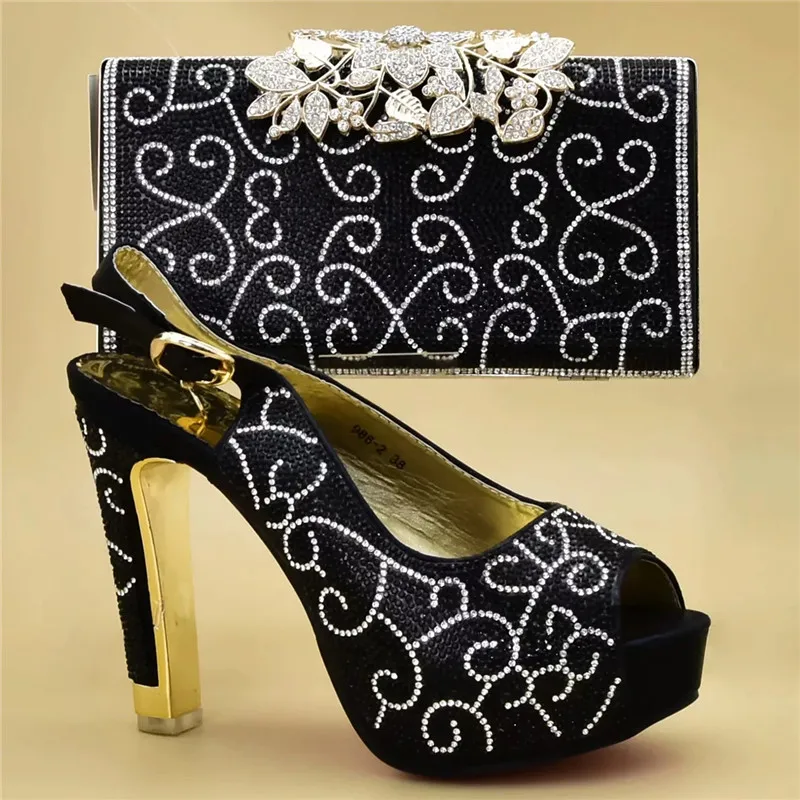 De Último Negro púrpura Juego Alto Bolsa Mujeres Bolso azul Italiano Boda Mujer 2019 África Y Tacón Diseño Tinto oro Fiesta Zapatos Las vino 8Sxwr8