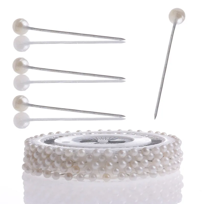 

200Pcs Round Head Dressmaking Wedding Faux Pearl Sewing Pins Decorating Craft