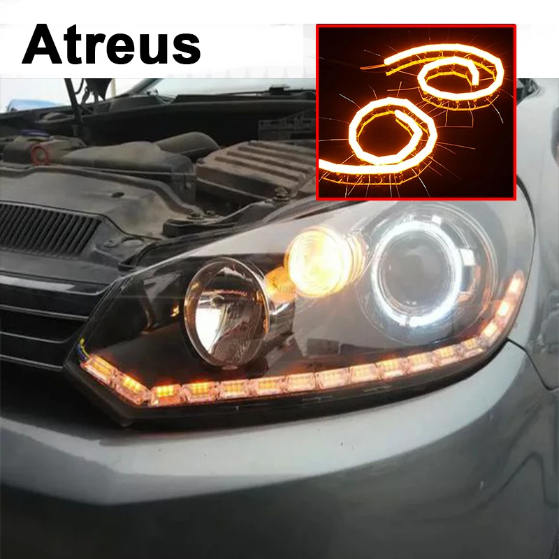 Atreus 2 шт. автомобиль Кристалл воды лампа глаз светодиодный DRL светильник для Mercedes