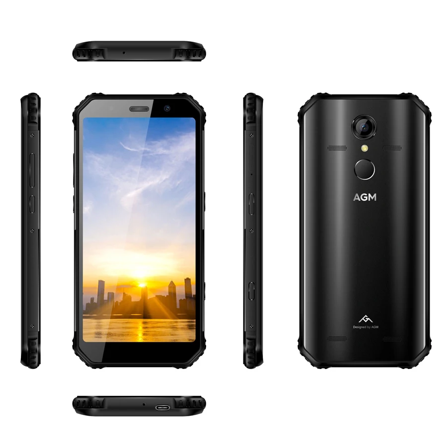 AGM A9 смартфон с 5 дюймовым дисплеем восьмиядерным процессором Qualcomm ОЗУ 4 Гб ПЗУ 64