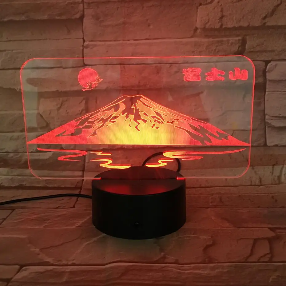 

Famous scenic Janpan Mount Fuji USB 3D led night light Touch Sensor RGB Festival Gift decorative lights Desk lamp bedroom