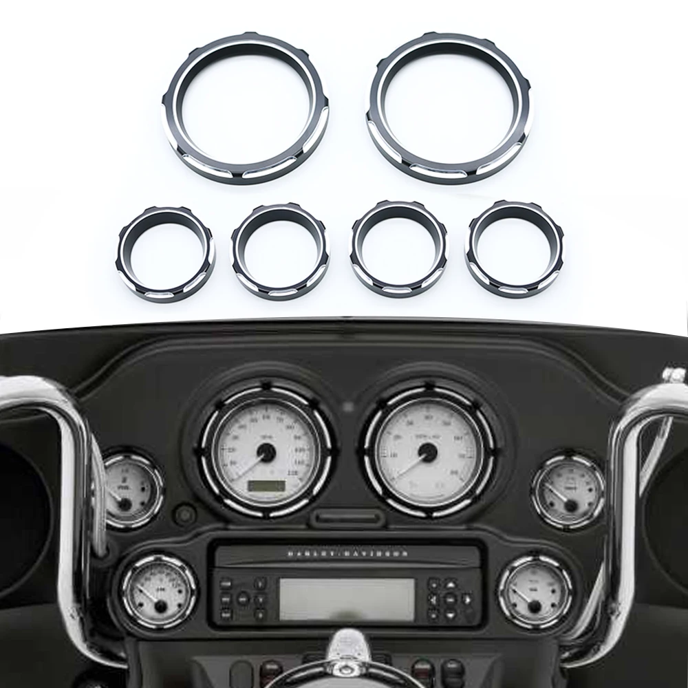 

Touring Road Glide Motorcycle Instrument Cover Board 4"Speedometer 2"Gauge Burst Bezel Kit Street Glide Electra Glide 1996-2013