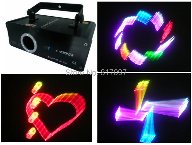 3D RGB Stage laser lights 400mW laser projector DMX laser stage lighting Disco DJ Party Pub Bar KTV Events Live Show effects