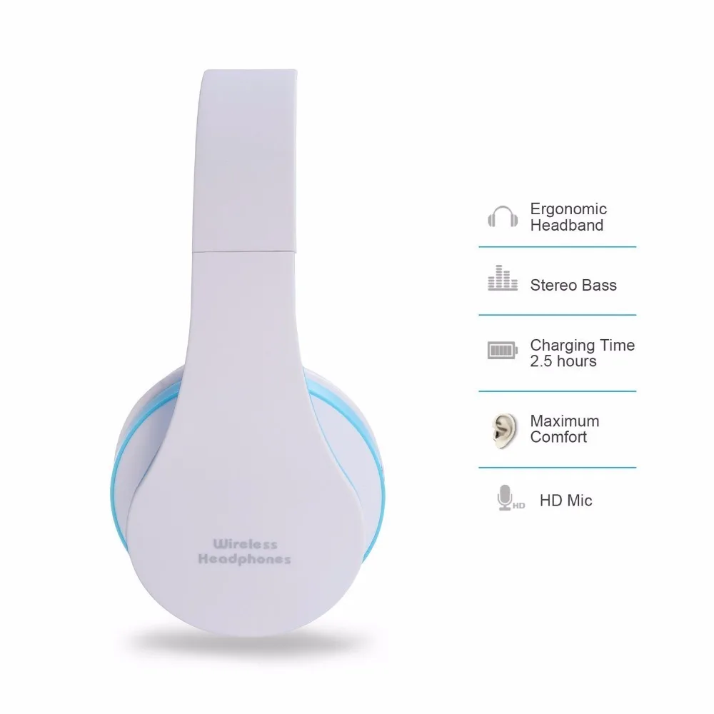 Fones de Ouvido sem Fio Fone de Ouvido Dobrável com Bluetooth Redução de Ruído e Microfone para Esporte Midcreat Música 8252 11 fone de ouvido dobrável com bluetooth, redução