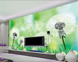 Современный домашний фон декоративные 3D обои простой Одуванчик мечта ТВ стены-декоративная живопись фото обои Beibehang