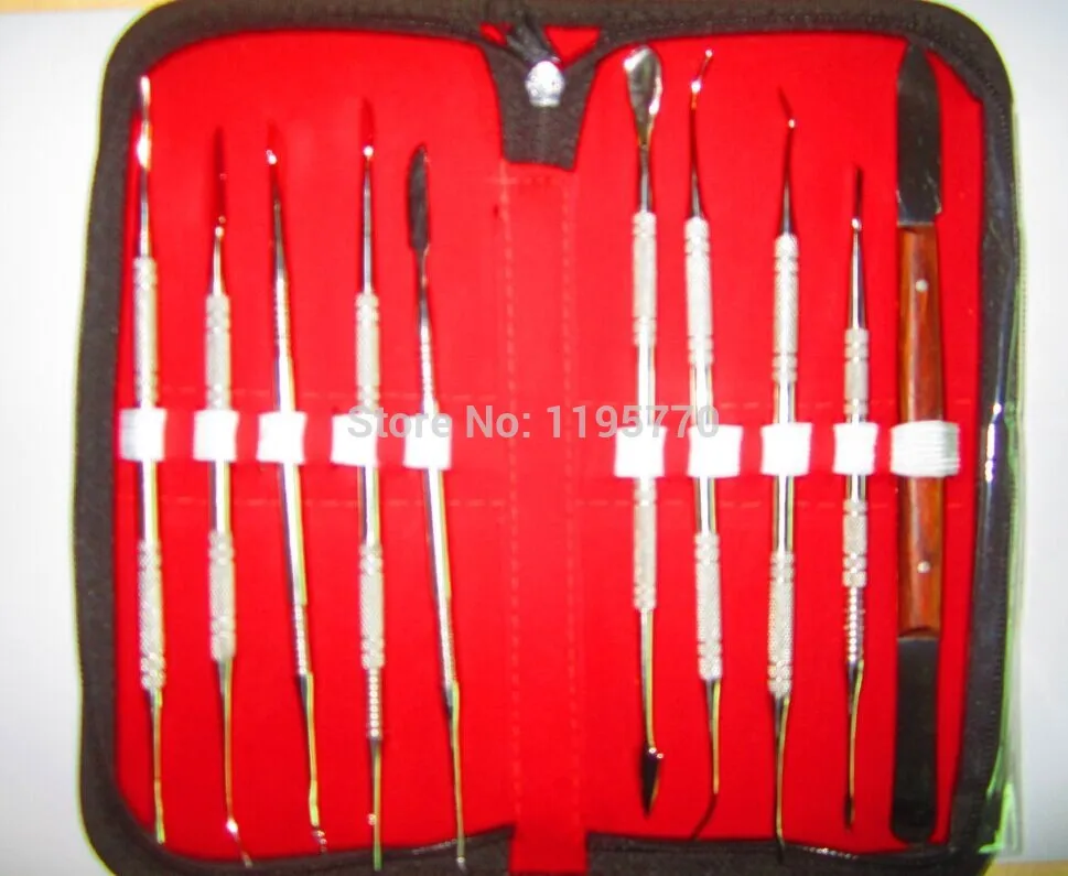 

High Quality Dental Lab Equipment Wax Carving Tools Set Surgical Dentist Sculpture Knife Instruments Tool Kit