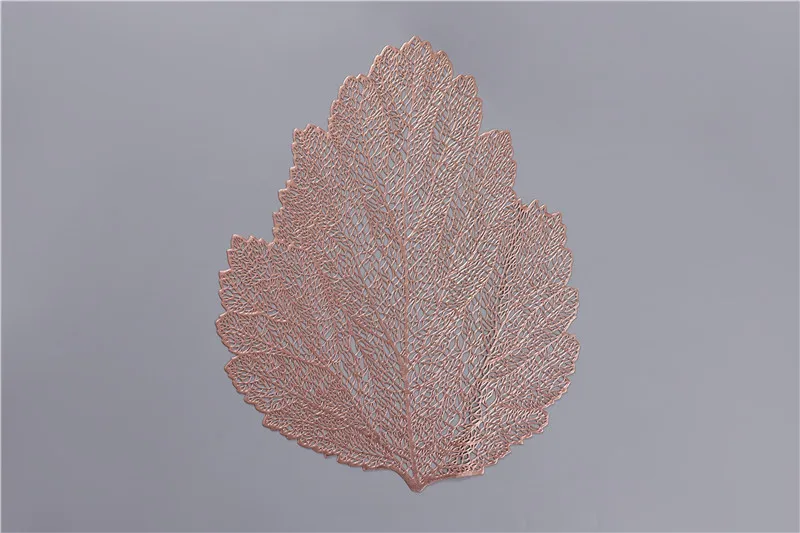 Placemat For Dining Table Mat Soft PVC Palm Leaf Placemat Simulation Plant Mats Coffee Cup Table Mats Home Desktop Decoration  (2)
