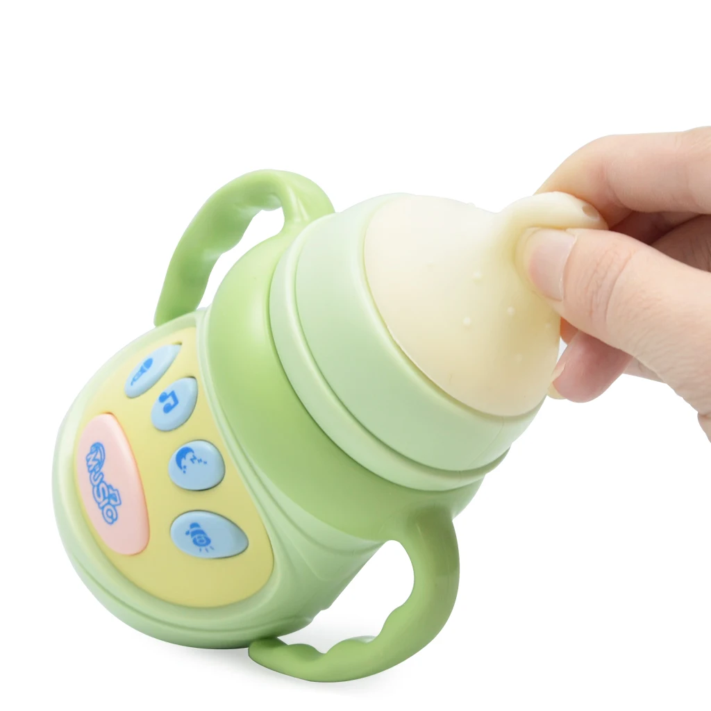 Electronic Music & Light Feeding Bottle Kids Baby Early Learning Toy Play Activity