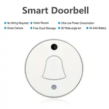 ЕС Plug дверной звонок беспроводной мини Смарт Wi Fi кольцо с камерой снимков уведомления и облако загрузки для посетителей дверные звонки