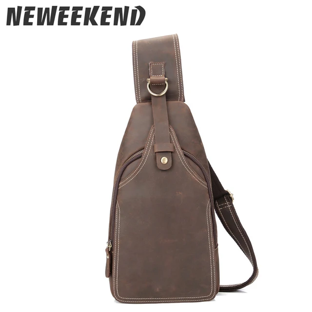 Us 86 99 Mens Crossbody Shoulder Real Leather Bag Chest Small Sling Handbag Cow Men Boy Phone Mushi Xy1085 On
