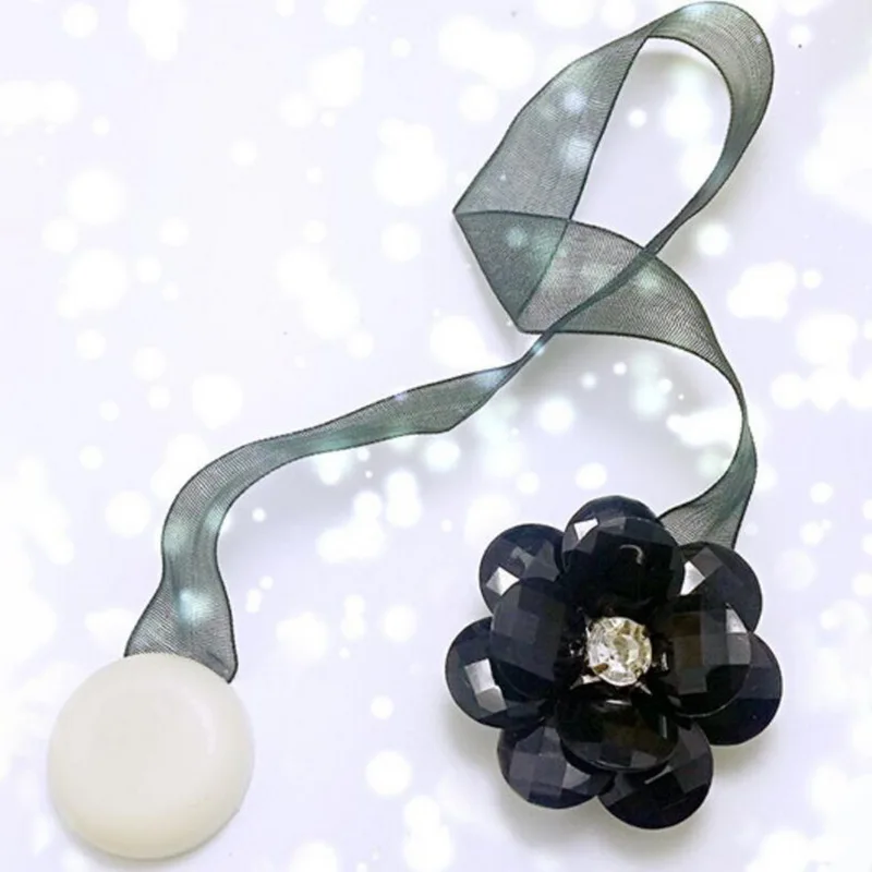 

Magnetic Curtain Buckle Magnetic Tieback Flower Shape Window Curtain Clips Holder Curtain Strap Home Decor Curtain Accessories