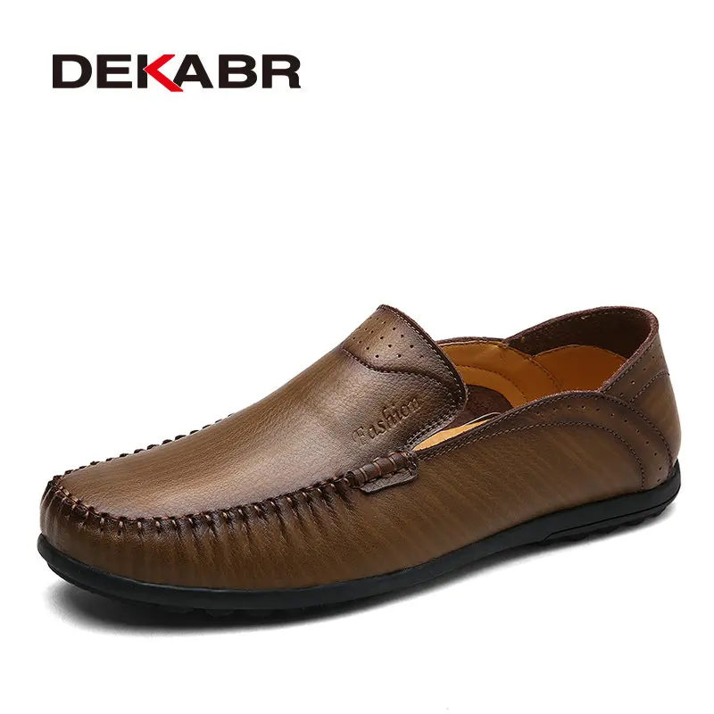 

DEKABR Genuine Leather Men Loafers Comfortable Men Casual Shoes High Quality Fashion Men Shoes Newest Daily Footwear Men Shoes
