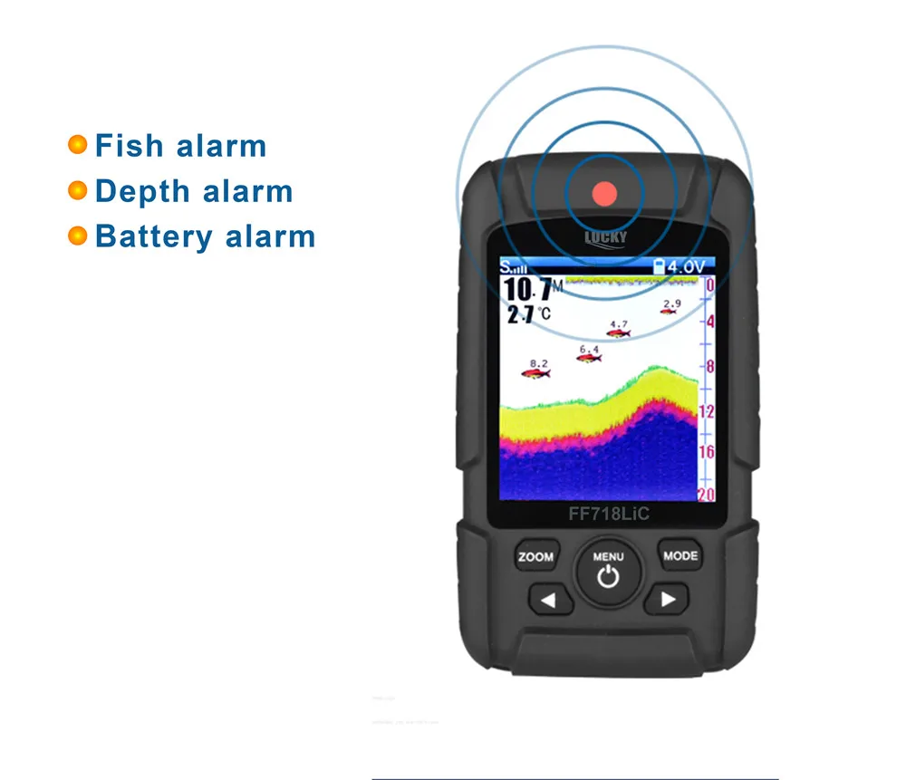 Счастливая FF718LiC fish finder 328 футов/100 м глубже echo Саундерс Для Рыбалки findfish 2-в-1 проводной/беспроводной эхолот лодки для доставки прикорма и оснастки