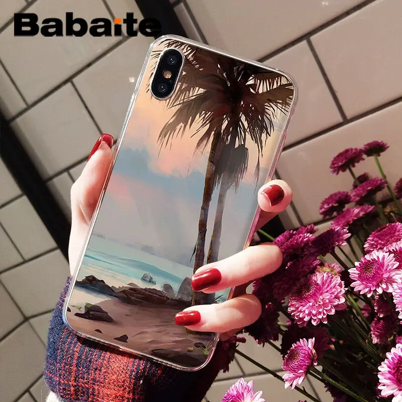 Summer beach palm