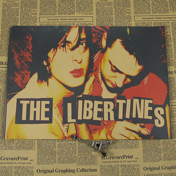 Винтажные плакаты Libertines/Рок ВИНТАЖНЫЙ ПЛАКАТ/ретро крафт плакаты декоративный Рисунок для бара