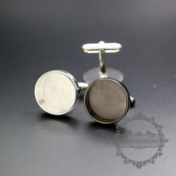 

16.5mm setting size steam punk watch movement silver,gun black DIY base tray French cufflinks supplies cuff links 1500147