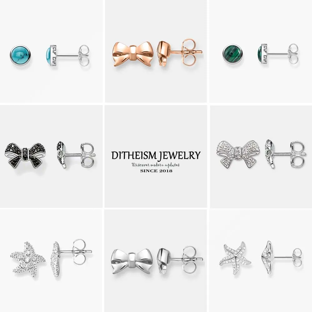 925 silver stud earrings, bowknot | Jewelry Eshop