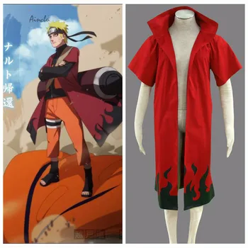 

Ainclu Free Shipping Hot Selling NARUTO Anime Cosplay Uzumaki Naruto Cloak Costume For Halloween Christmas