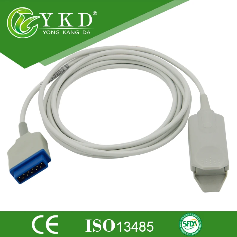 

Adult finger clip Spo2 Sensor/Probe hard shell 11Pin .3m TPU cable for GE Masimo module