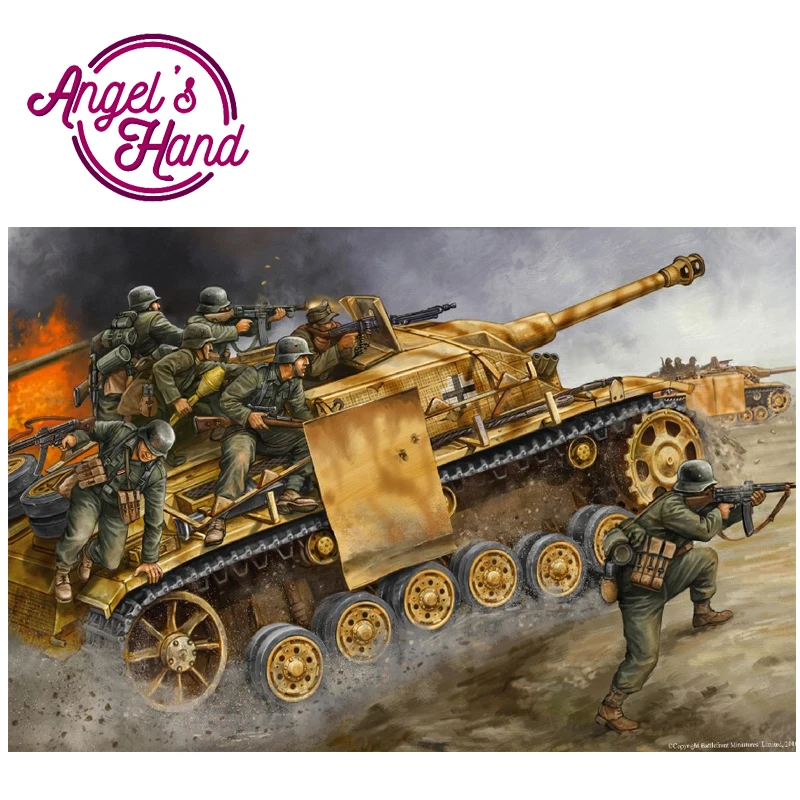 full 5d diy diamond embroidery World War II Wehrmacht Guns Tank