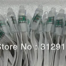 Белый провод IP68 DC12V вход 12 мм сквозное отверстие светодиодный узел сброса RGB узел; 100 шт. нитке