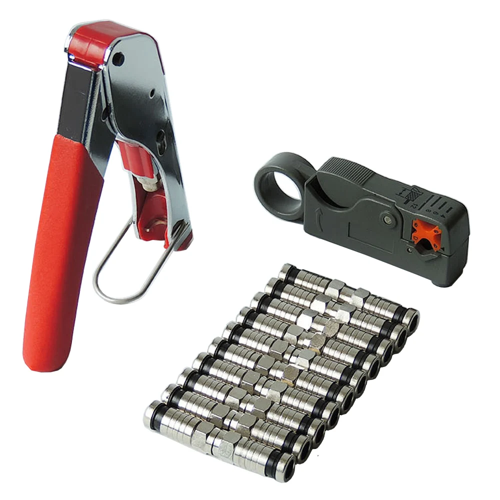 F-RG6-RG59-Connectors-Coax-Coaxial-Crimper-Wire-Stripper-Compression-Crimper-Tool-Kit