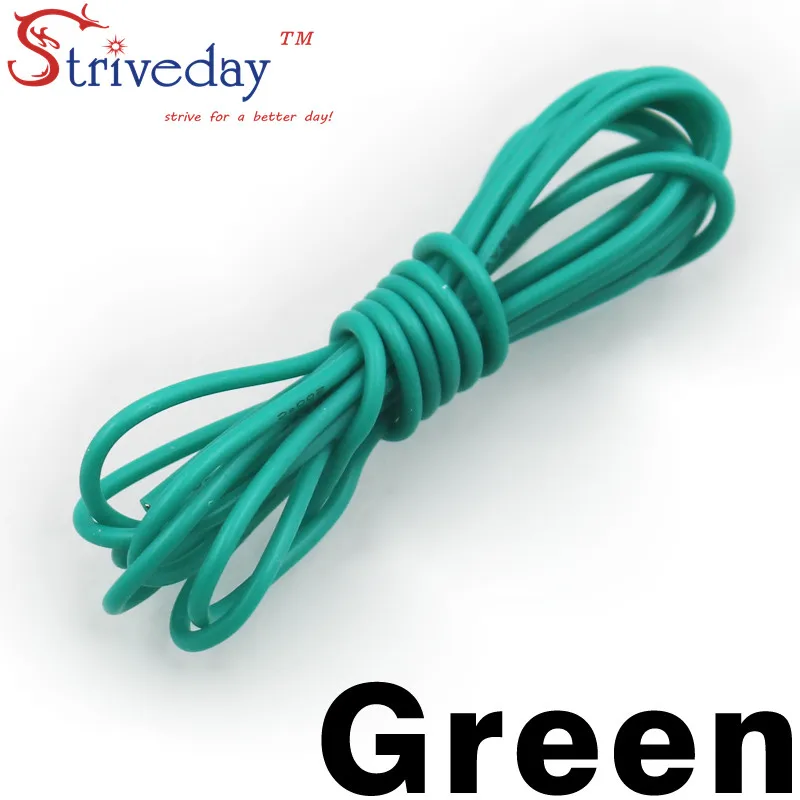 16.4ft 5 метров 20AWG гибкий силиконовый резиновый провод луженая медная линия RC кабель DIY с 10 цветов для выбора от - Цвет: green