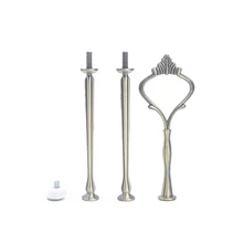 Декоративный элемент подставка для тортов золотого, серебряного цвета Черные, белые, красные розовый бронза 3-х уровневая Металлическая корона стержни для подставки под торты