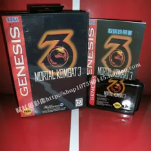 Mortal Kombat 3 игровой Картридж с коробкой и руководством 16 бит MD карты для sega Mega Drive для Genesis
